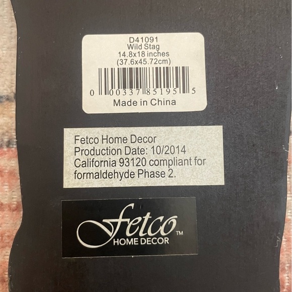 Farmhouse Fetco Home Decor Wild Stag Wood Wall Decoration White antique style - Picture 9 of 11